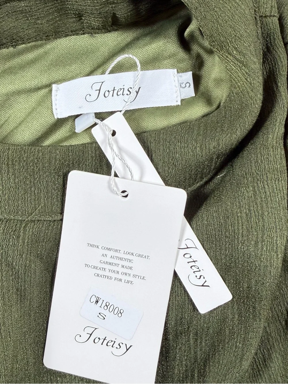 Joteisy Green Tiered‎ Babydoll Mini Dress Ruffle Sleeve Size S CW18008